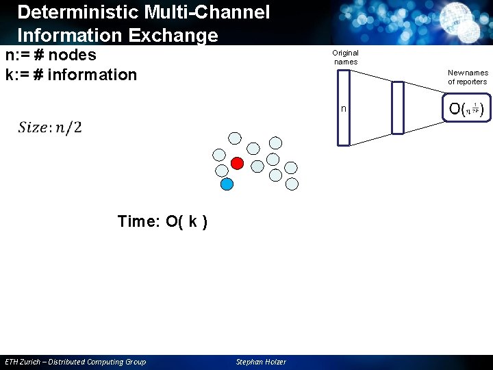 Deterministic Multi-Channel Information Exchange n: = # nodes k: = # information Original names Deterministic Multi-Channel Information Exchange n: = # nodes k: = # information Original names
