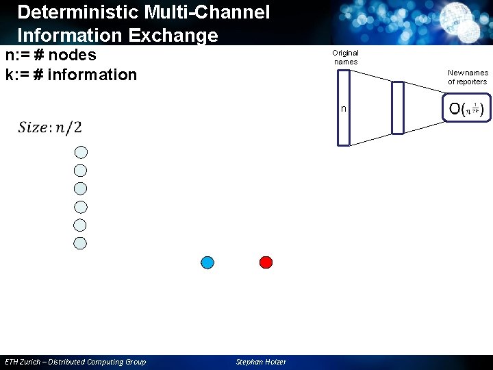 Deterministic Multi-Channel Information Exchange n: = # nodes k: = # information Original names Deterministic Multi-Channel Information Exchange n: = # nodes k: = # information Original names