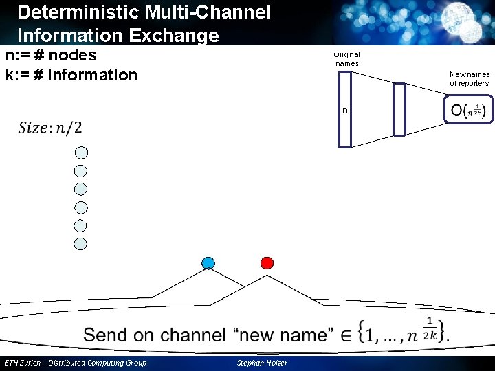 Deterministic Multi-Channel Information Exchange n: = # nodes k: = # information Original names Deterministic Multi-Channel Information Exchange n: = # nodes k: = # information Original names