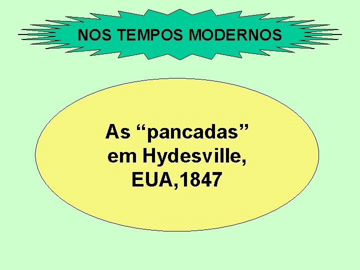 NOS TEMPOS MODERNOS As “pancadas” em Hydesville, EUA, 1847 