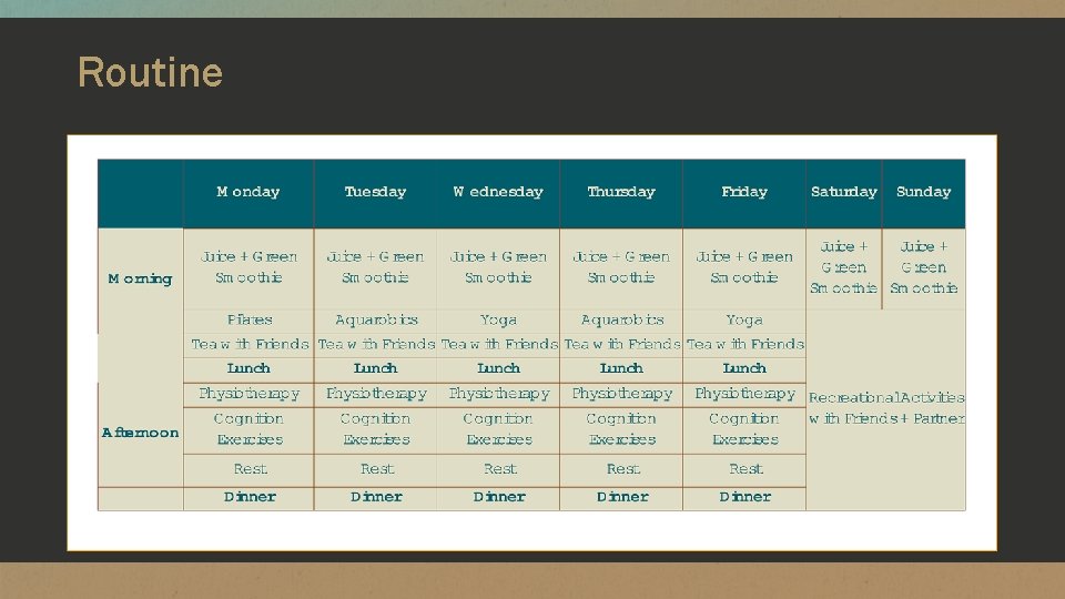 Routine Routine
