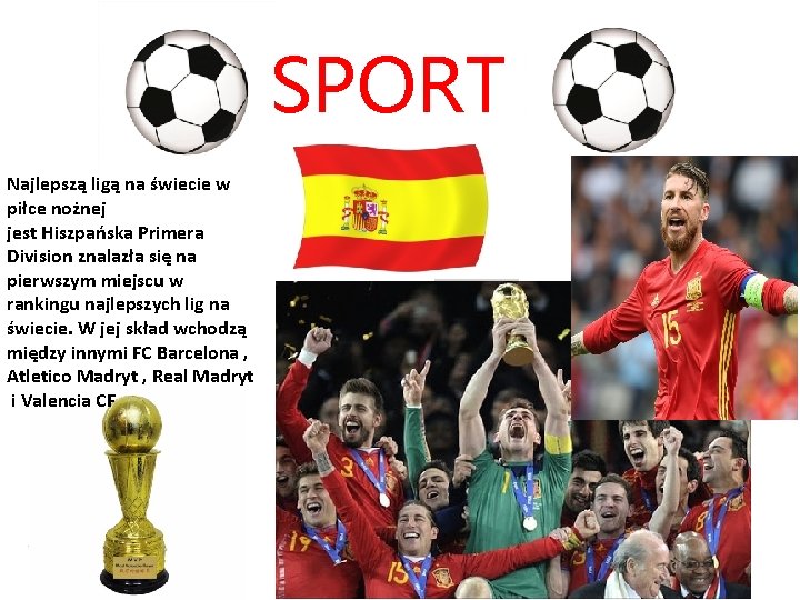 SPORT Najlepszą ligą na świecie w piłce nożnej jest Hiszpańska Primera Division znalazła się