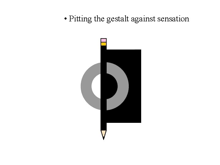 • Pitting the gestalt against sensation 