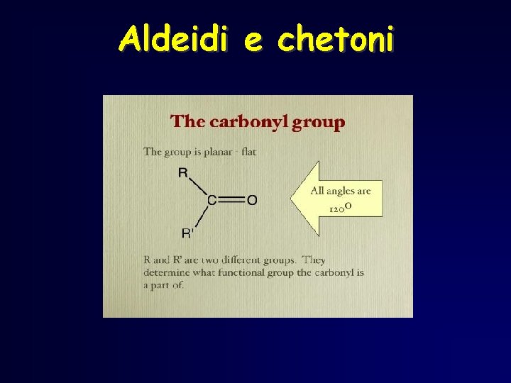 Aldeidi e chetoni Aldeidi e chetoni