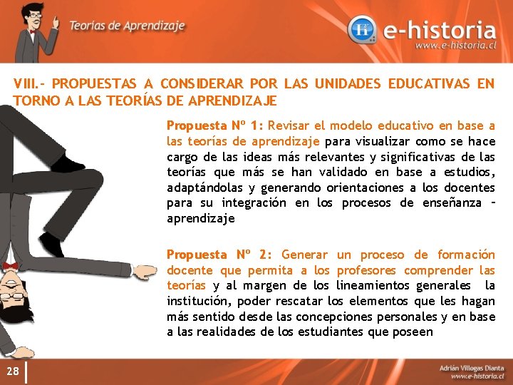 VIII. - PROPUESTAS A CONSIDERAR POR LAS UNIDADES EDUCATIVAS EN TORNO A LAS TEORÍAS