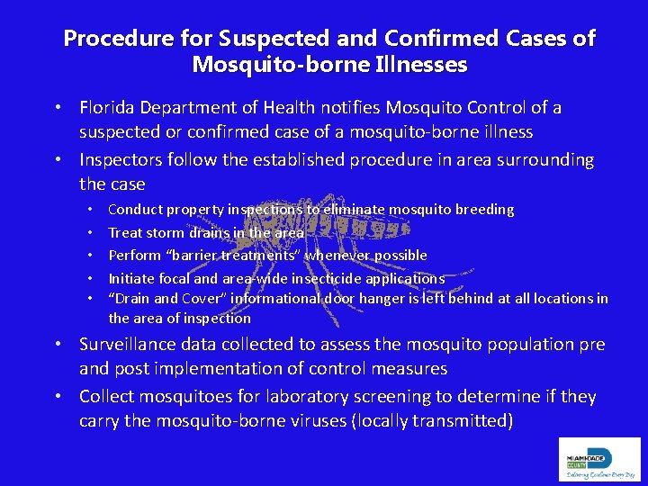 Procedure for Suspected and Confirmed Cases of Mosquito-borne Illnesses • Florida Department of Health