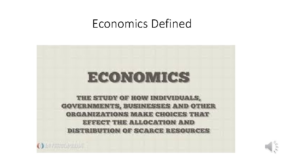 Economics Defined 