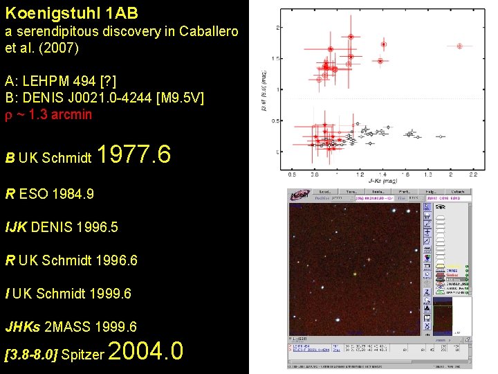 Koenigstuhl 1 AB a serendipitous discovery in Caballero et al. (2007) A: LEHPM 494