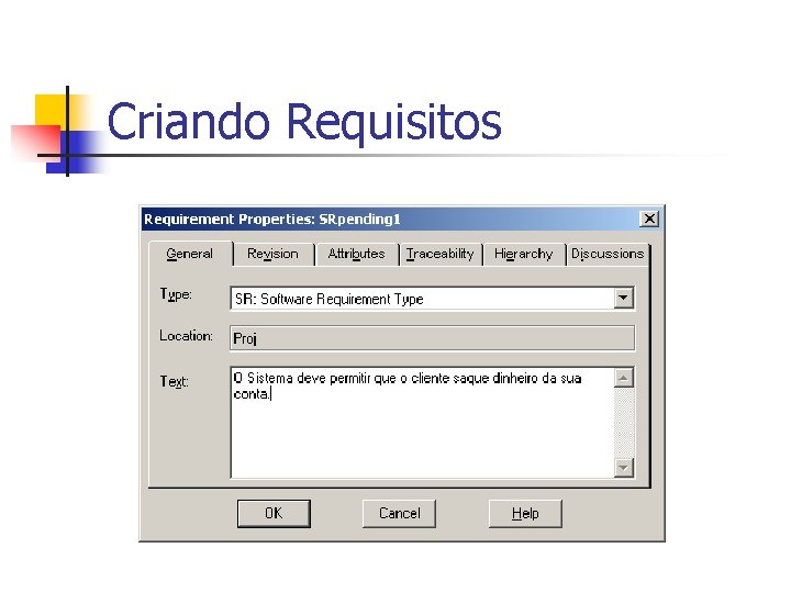 Criando Requisitos 