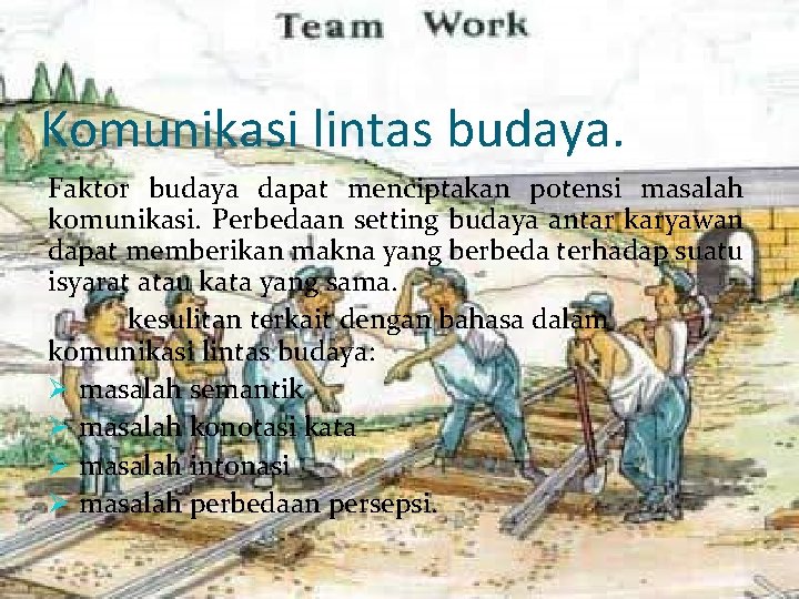 Komunikasi lintas budaya. Faktor budaya dapat menciptakan potensi masalah komunikasi. Perbedaan setting budaya antar