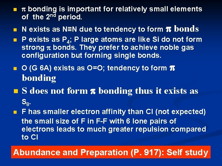 n bonding is important for relatively small elements of the 2 nd period. n
