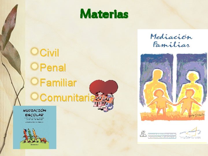 Materias Civil Penal Familiar Comunitaria 