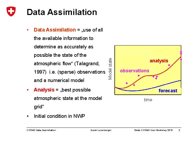 Data Assimilation • Data Assimilation = „use of all the available information to determine