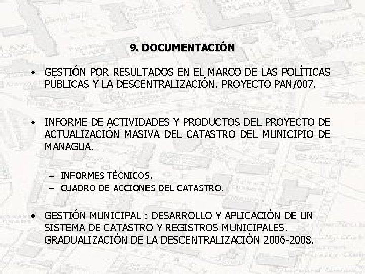 9. DOCUMENTACIÓN • GESTIÓN POR RESULTADOS EN EL MARCO DE LAS POLÍTICAS PÚBLICAS Y