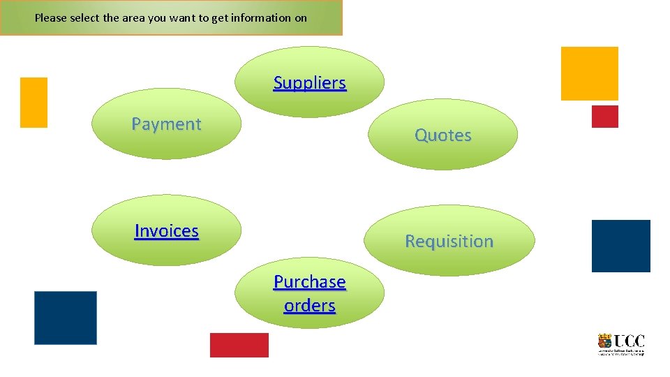 Please select the area you want to get information on Suppliers Payment Quotes Invoices