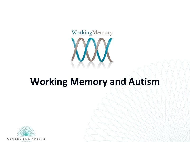 Working Memory and Autism 