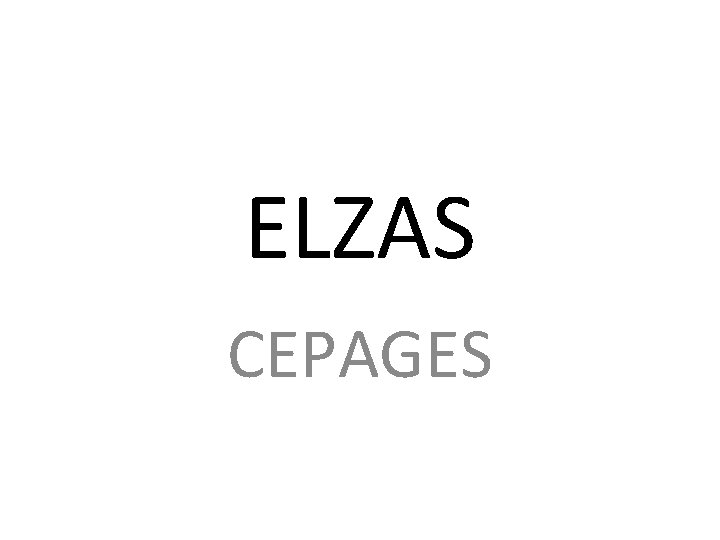 ELZAS CEPAGES 