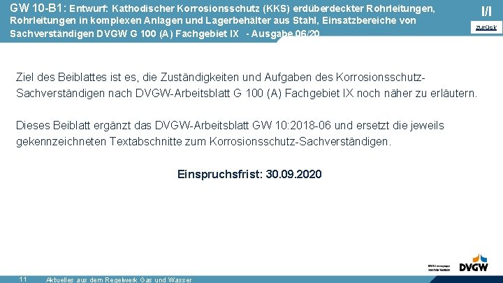 GW 10 -B 1: Entwurf: Kathodischer Korrosionsschutz (KKS) erdüberdeckter Rohrleitungen, Rohrleitungen in komplexen Anlagen