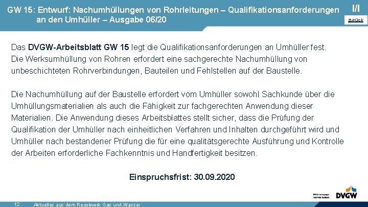 GW 15: Entwurf: Nachumhüllungen von Rohrleitungen – Qualifikationsanforderungen an den Umhüller – Ausgabe 06/20