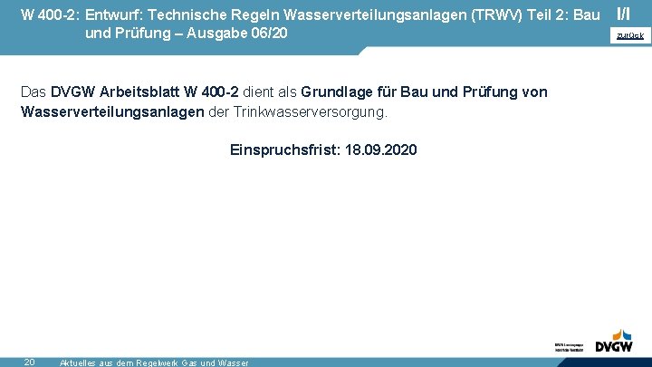 W 400 -2: Entwurf: Technische Regeln Wasserverteilungsanlagen (TRWV) Teil 2: Bau und Prüfung –