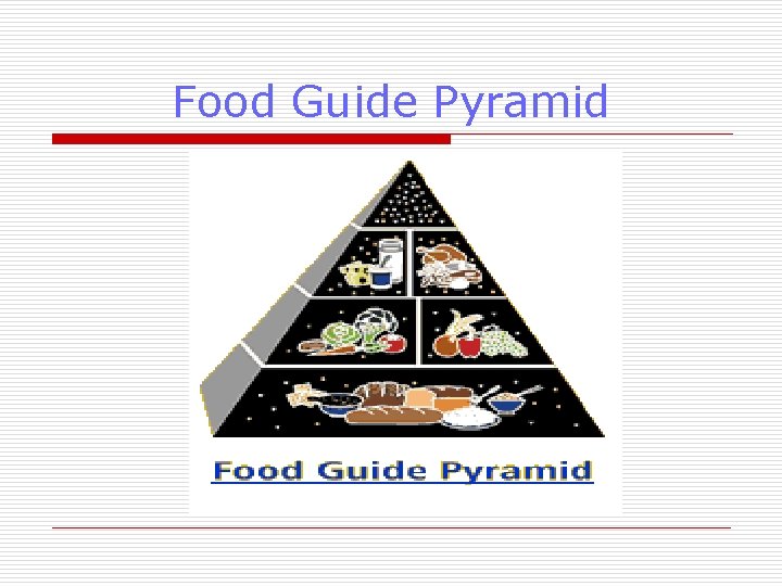 Food Guide Pyramid 