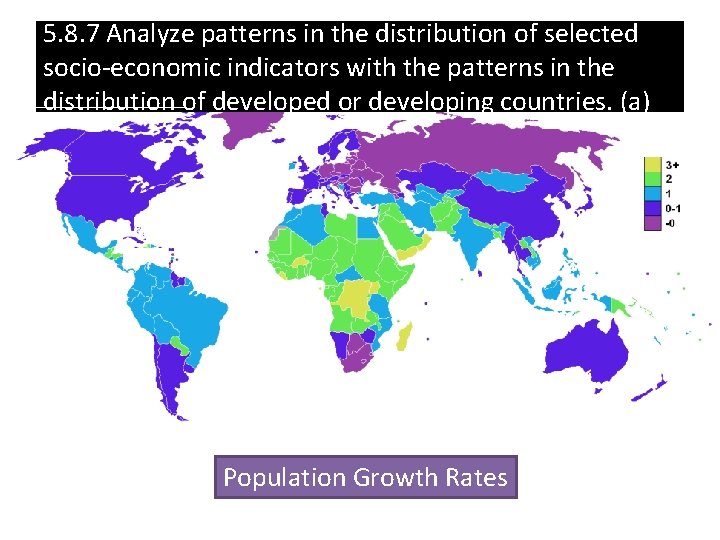 5. 8. 7 Analyze patterns in the distribution of selected socio-economic indicators with the