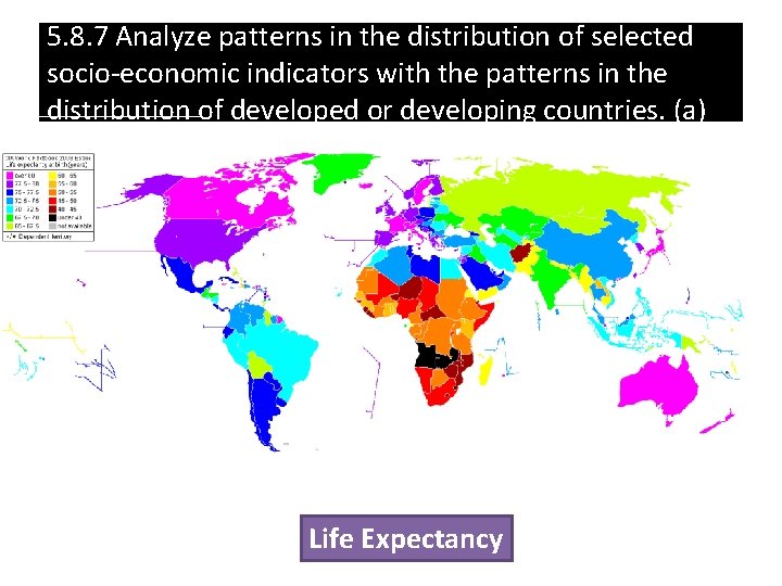 5. 8. 7 Analyze patterns in the distribution of selected socio-economic indicators with the