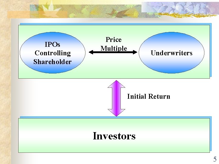 IPOs Controlling Shareholder Price Multiple Underwriters Initial Return Investors 5 