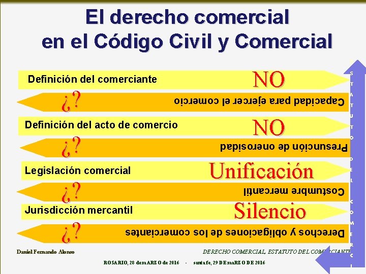 El derecho comercial en el Código Civil y Comercial E NO Definición del comerciante