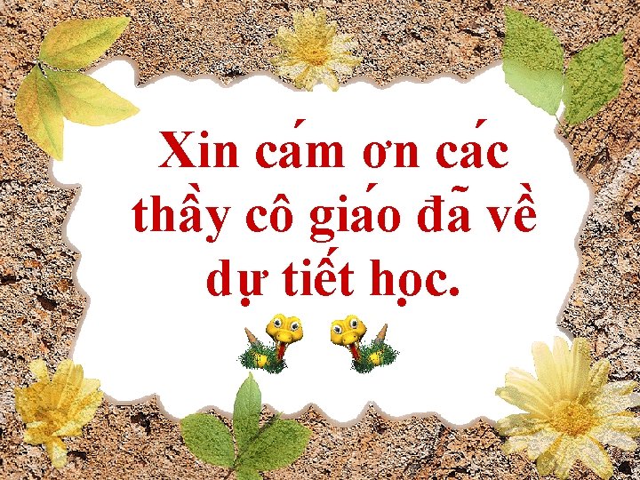 Xin ca m ơn ca c thâ y cô gia o đa vê dư