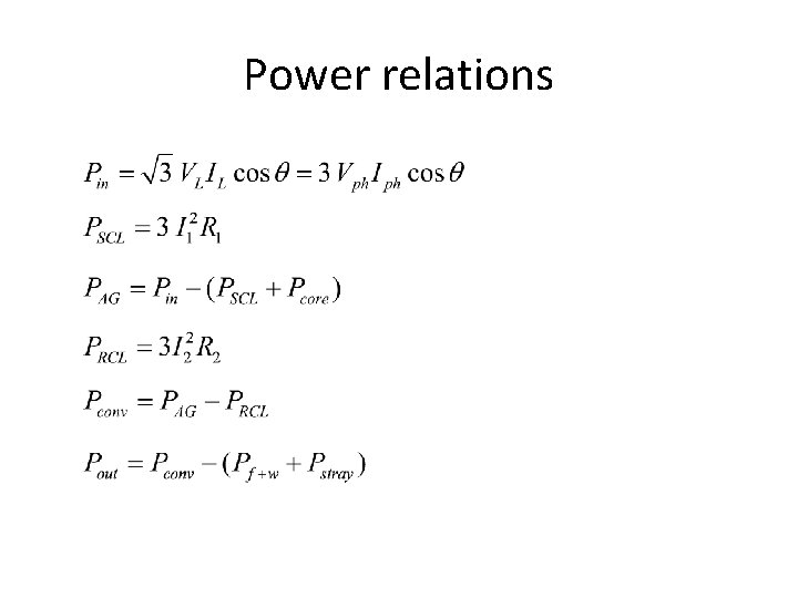 Power relations 