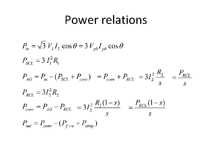 Power relations 