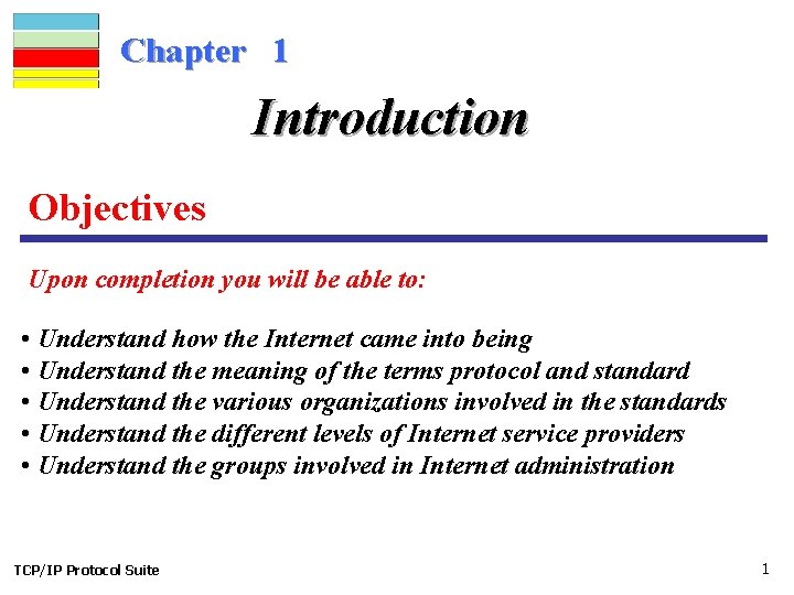 Chapter 1 Introduction Objectives Upon completion you will be able to: • Understand how