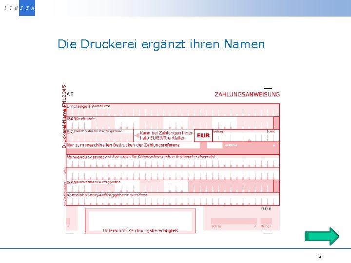 Vortragstitelprojekt Zahlungsanweisung Richtig Produzieren Richtig  Personalisieren Ein Leitfaden