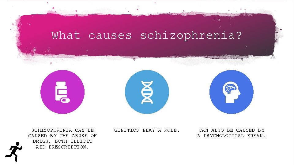 What causes schizophrenia? SCHIZOPHRENIA CAN BE CAUSED BY THE ABUSE OF DRUGS, BOTH ILLICIT