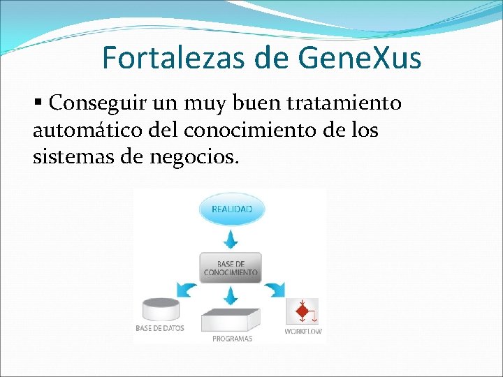 Fortalezas de Gene. Xus § Conseguir un muy buen tratamiento automático del conocimiento de