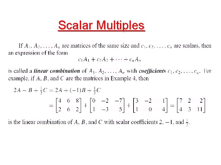 Scalar Multiples 