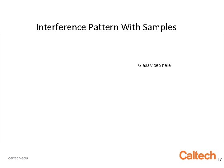 Interference Pattern With Samples Glass video here 17 