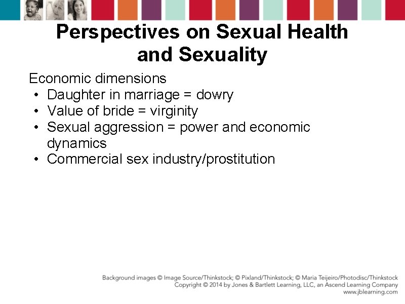 Perspectives on Sexual Health and Sexuality Economic dimensions • Daughter in marriage = dowry