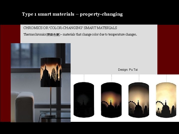 Smart Materials for Architecture and Design Professions Distinguishing