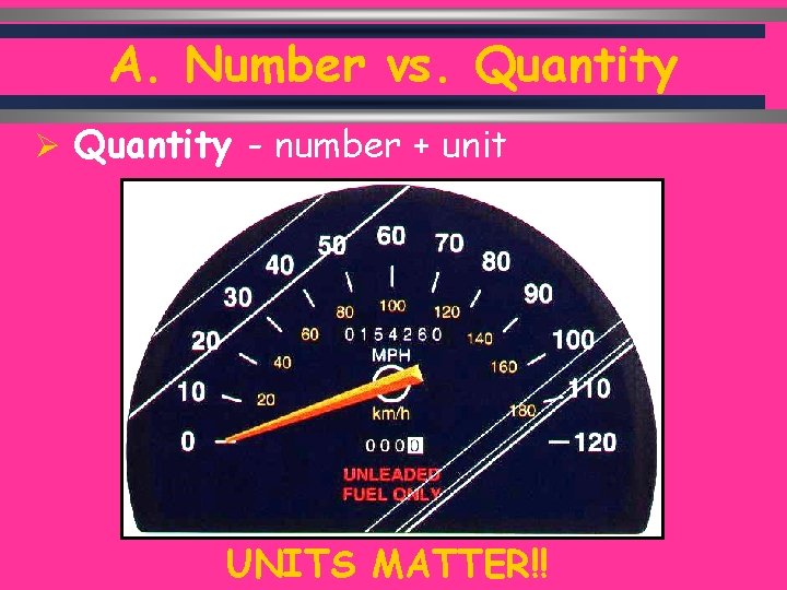 A. Number vs. Quantity Ø Quantity - number + unit UNITS MATTER!! C. Johannesson