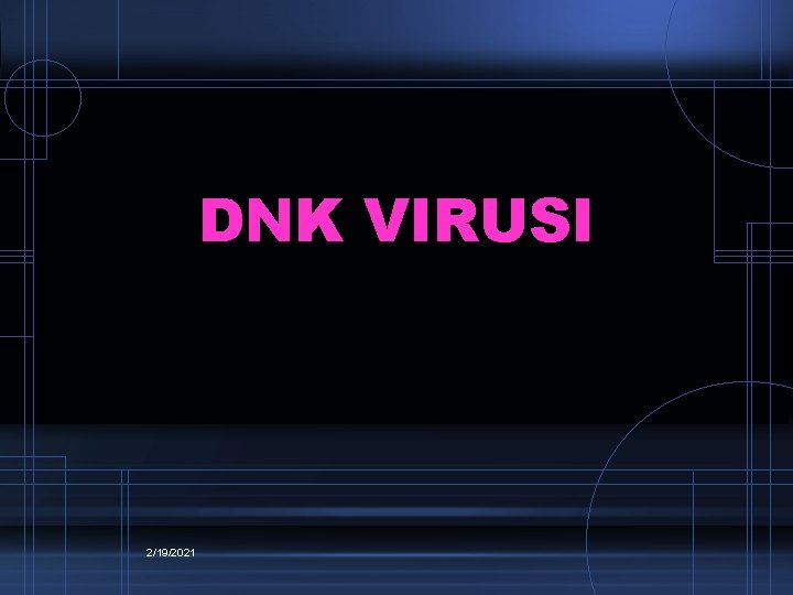 DNK VIRUSI 2/19/2021 DNK VIRUSI 2/19/2021