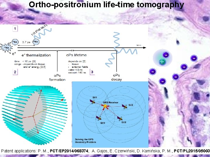  Ortho-positronium life-time tomography -- -- + -- - - - Patent applications: P.