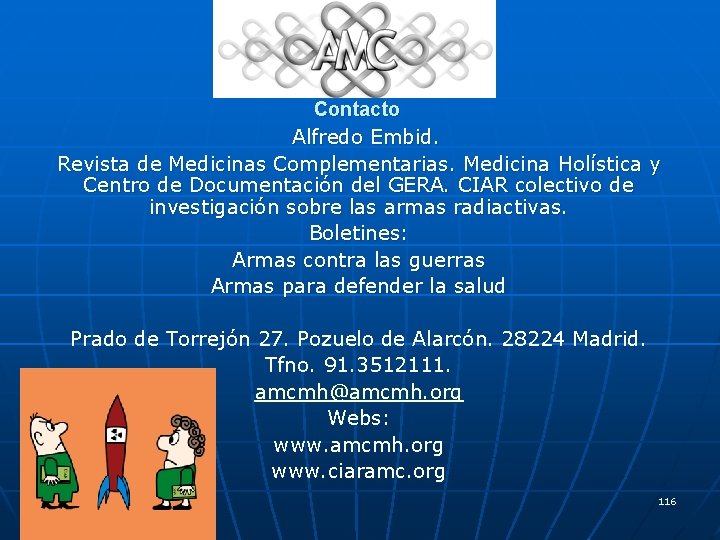Contacto Alfredo Embid. Revista de Medicinas Complementarias. Medicina Holística y Centro de Documentación del Contacto Alfredo Embid. Revista de Medicinas Complementarias. Medicina Holística y Centro de Documentación del