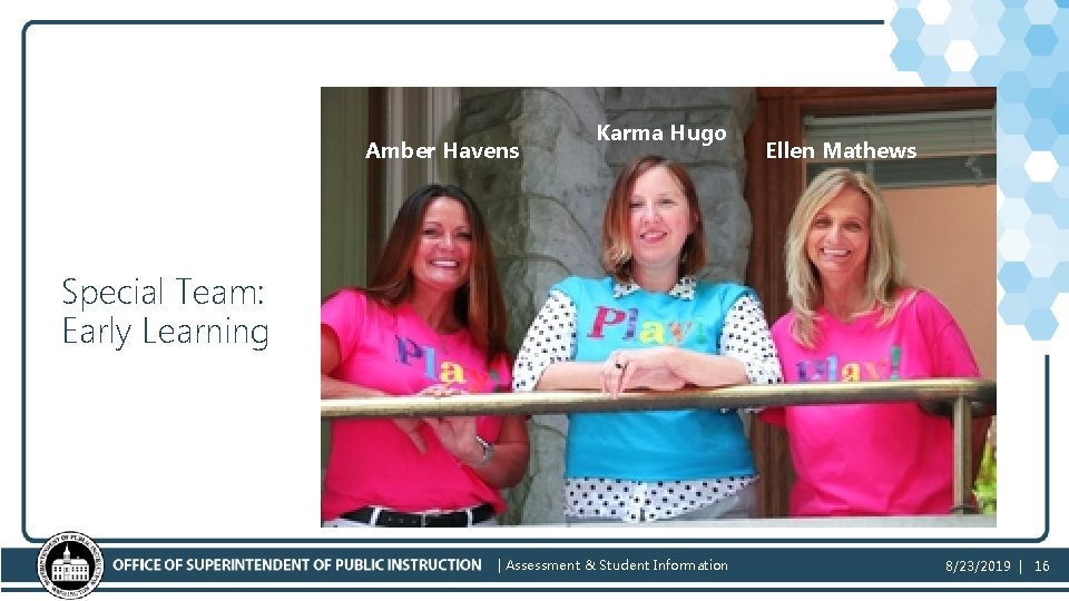 Amber Havens Karma Hugo Ellen Mathews Special Team: Early Learning | Assessment & Student
