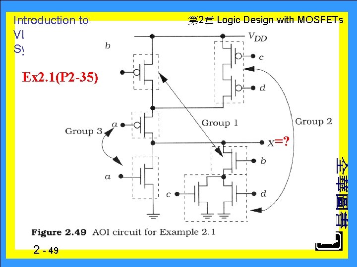 Introduction to VLSI Circuits and Systems 第 2章 Logic Design with MOSFETs Ex 2.