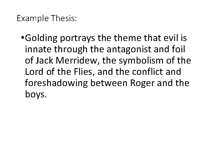 Characters In Lord Of The Flies Characterization Vocab