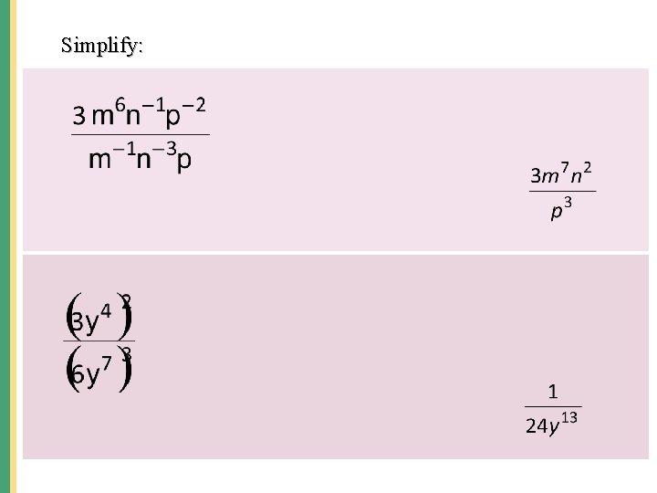 Simplify: When an equation in one variable is solved the answer is a point Simplify: When an equation in one variable is solved the answer is a point