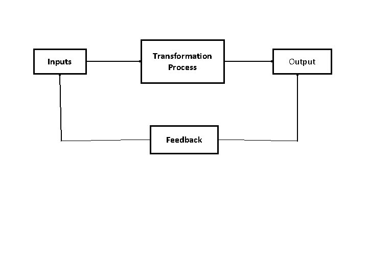 Inputs Transformation Process Feedback Output 