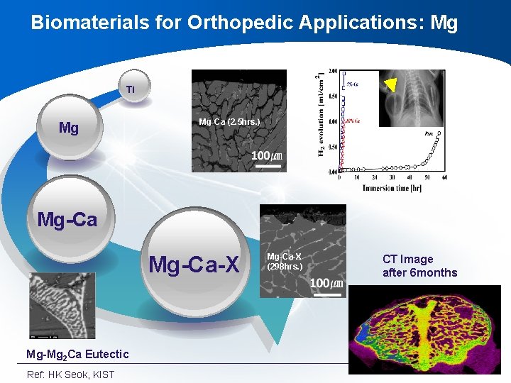Biomaterials for Orthopedic Applications: Mg Ti Mg Mg-Ca (2. 5 hrs. ) Mg-Ca-X Mg-Mg Biomaterials for Orthopedic Applications: Mg Ti Mg Mg-Ca (2. 5 hrs. ) Mg-Ca-X Mg-Mg